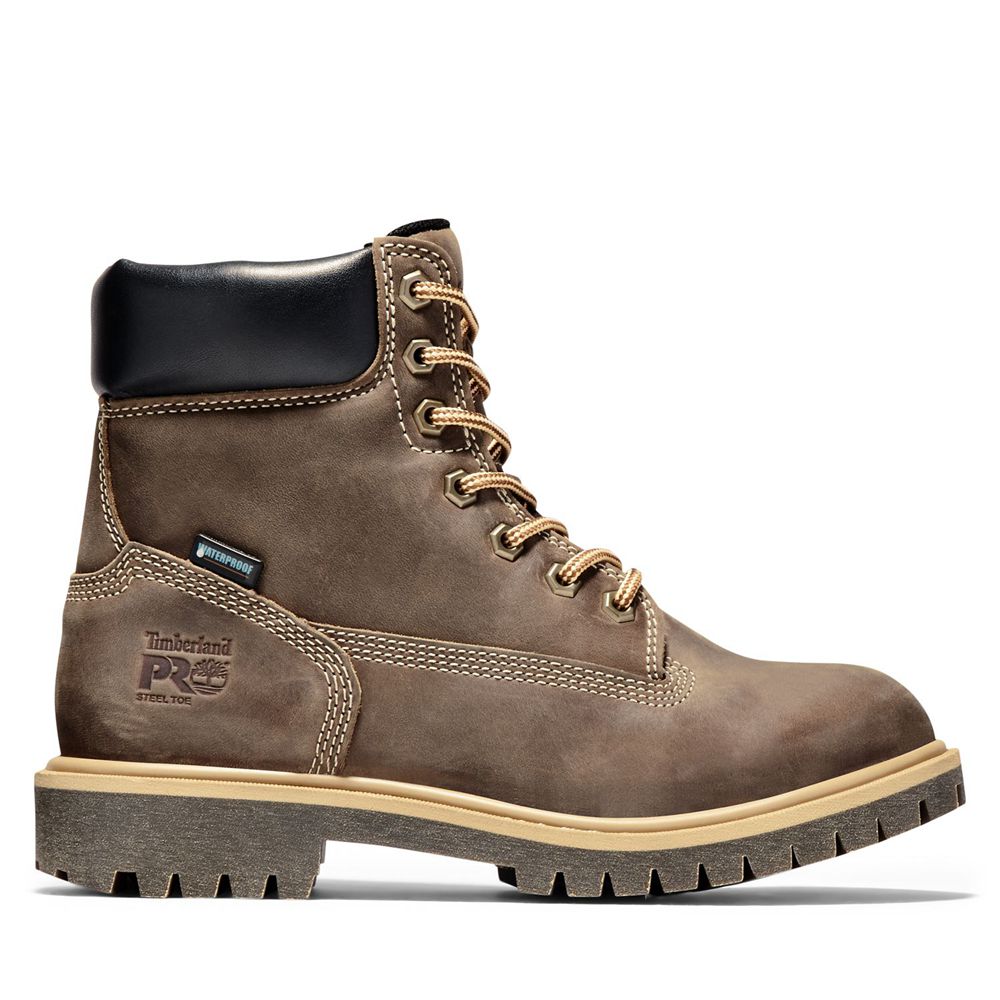 Bocanci De Muncă Timberland Dama Maro - Pro® Direct Attach 6\" Steel Toe - Romania - RYQPGB104